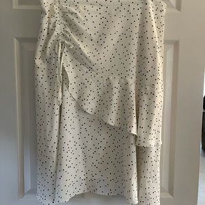 Black and cream polka dot size XL midi skirt.